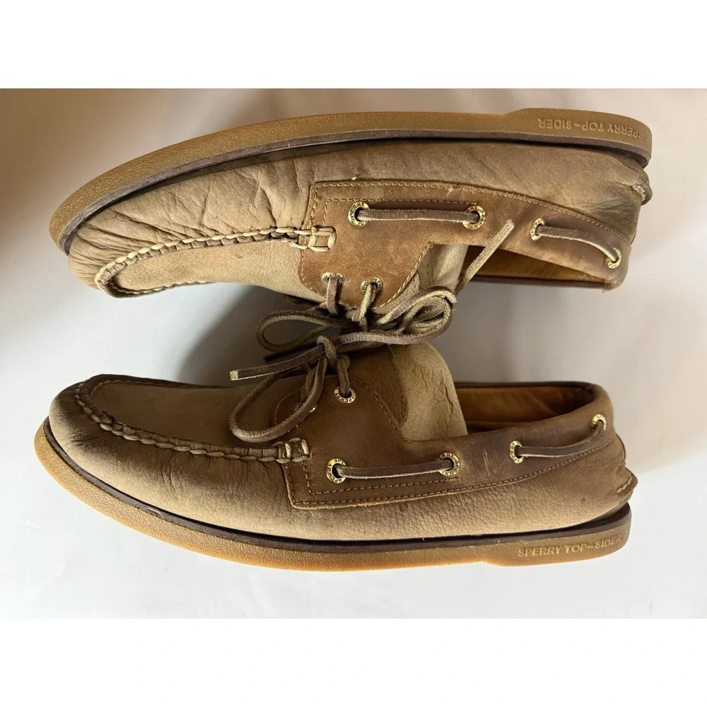 Sperry Gold Cup Authentic 2 Eye Leather Boat Shoe Top Slider Comfort Mens 10.5 M